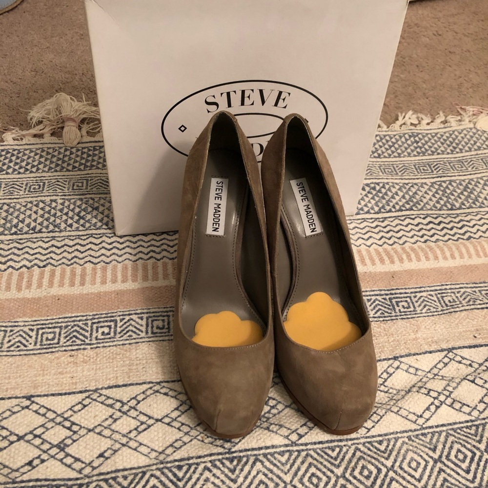 Taupe Suede Heel